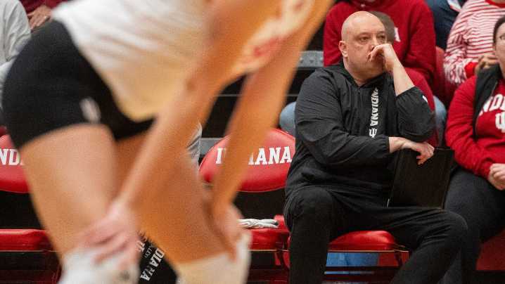 Indiana volleyball historic season continues to Sweet 16, Steve Aird emotional