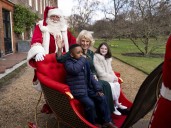 Camilla joins youngsters in Queen Victoria’s former sled at Clarence House party