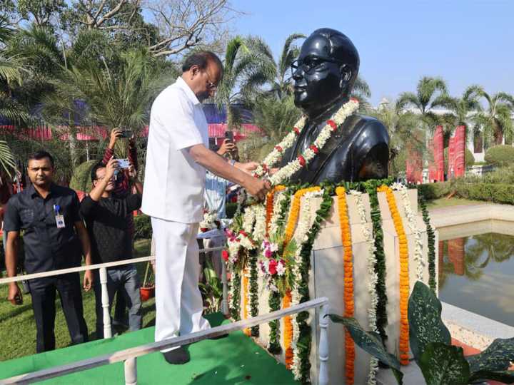Tripura Governor pays floral tribute to BR Ambedkar