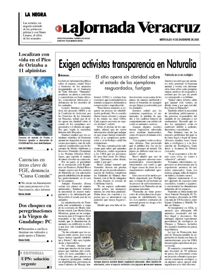 Contraportada del 10 de diciembre de 2025