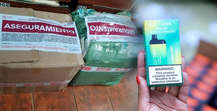 Decomisan 400 vapeadores en tienda de Pátzcuaro; eran vendidos sin permiso