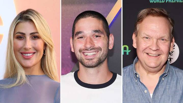 Emma Slater's 'DWTS' Partner Andy Richter Smooches Alan on the Kiss Cam