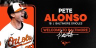 Pete Alonso introduced by Orioles