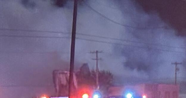 Major fire near old Air Force base
