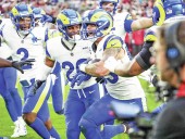 NFL roundup: Rams thump Cardinals, move back on top of NFC