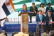 Alcaldesa de Yura exige a Cementos Yura compensación para obras y afirmó que no aceptará limosnas en sesión solemne por 151 aniversario