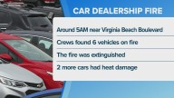 Fire damages 8 vehicles at Virginia Beach dealership; cause under investigation