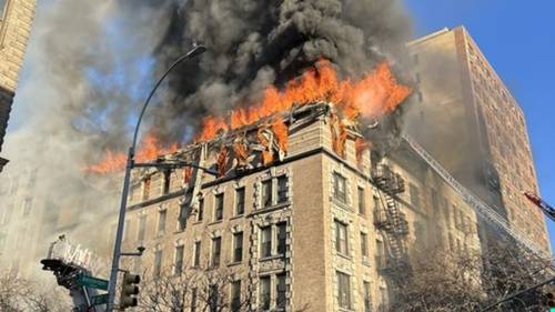 3 residents, 3 firefighters hurt in 4-alarm Upper West Side apartment building fire in Manhattan