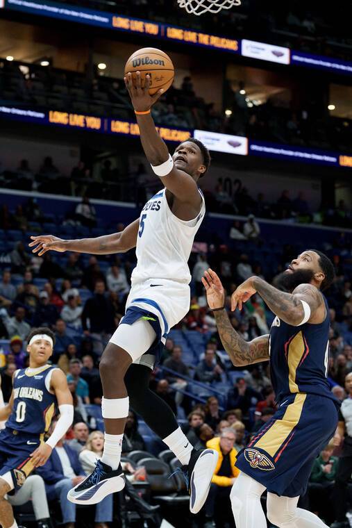 Anthony Edwards’ 44 points propel Timberwolves past Pelicans in OT