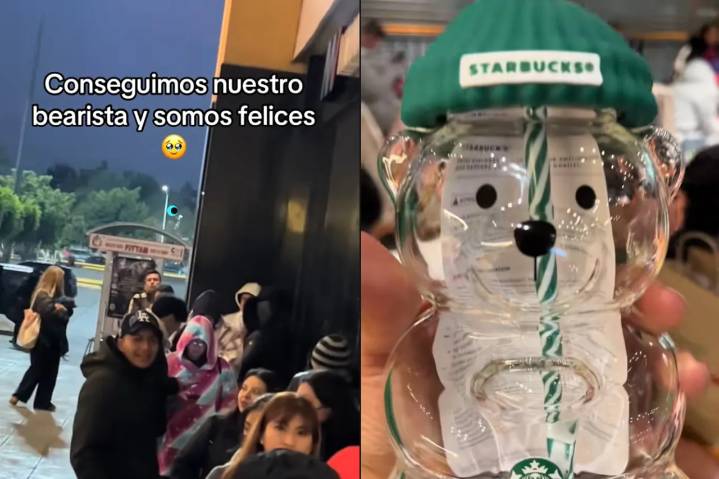 Esperan por horas para conseguir nuevo vaso Bearista de Starbucks