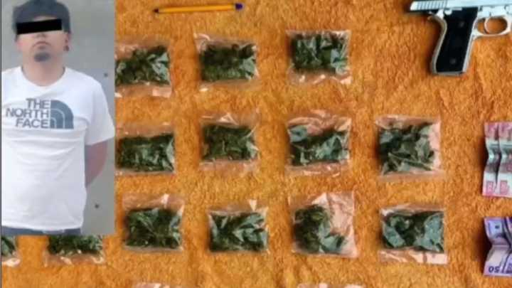 Detienen en la Calle a Hombre con Drogas, Arma y Dinero en León; Trató de Escapar