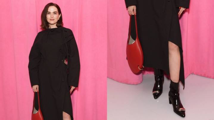 Zoey Deutch's Tory Burch Pierced Boots Make a Bold Statement