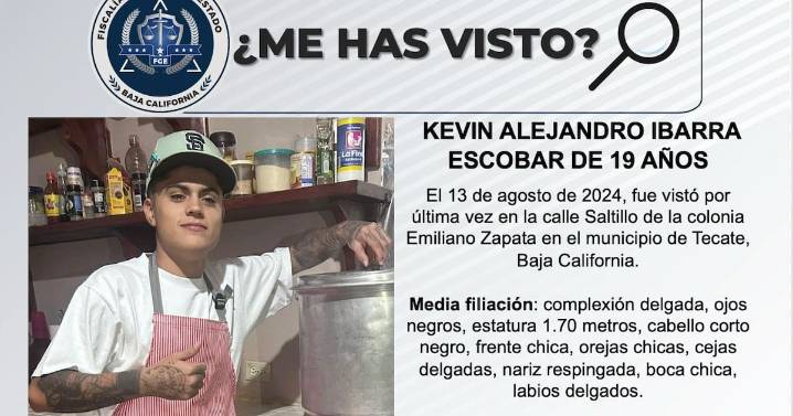 Se busca a Kevin Alejandro Ibarra Escobar de 19 años