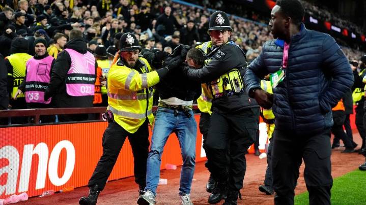 Fans of Swiss club Young Boys banned from Europa League game for violence at Aston Villa