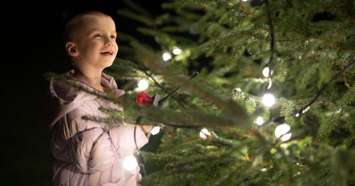 Brave North East five-year-old with rare cancer switches on Christmas lights