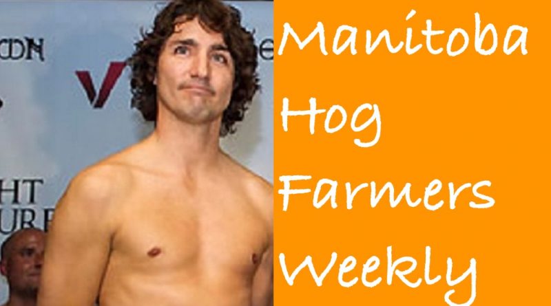 Justin Trudeau Poses Topless on the Cover of 'Manitoba Hog Farmers Weekly'