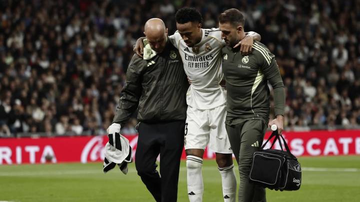 Más problemas para el Real Madrid: Éder Militao se rompe el bíceps femoral y estará cuatro meses de baja