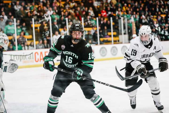 UND increasingly using Andrew Strathmann in defensive situations