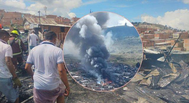 Incendio en Soacha, Cundinamarca, deja 22 viviendas destruidas