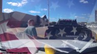 Cypress man arrested after viral dashcam video allegedly shows him damaging truck after being angered by park job