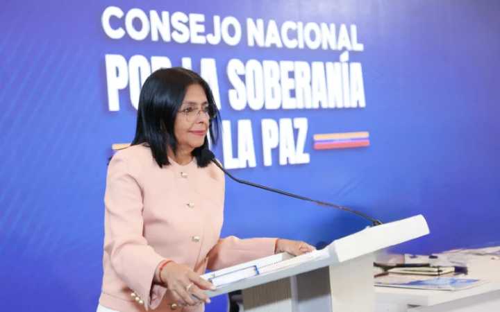 Delcy Rodríguez: "Frente a la agresión, responderemos con fuerza"