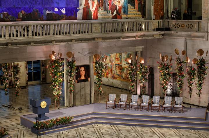 Ante la ausencia de María Corina Machado, su hija recibe el Premio Nobel de la Paz en Oslo