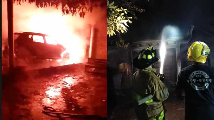 Se Queman Tres Vehículos Durante Incendio de Edificio en Veracruz; Autoridades Investigan