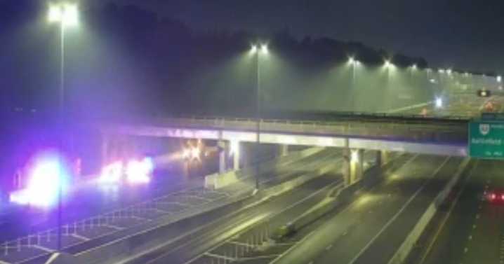 Police shot at after car chase ends in crash on I