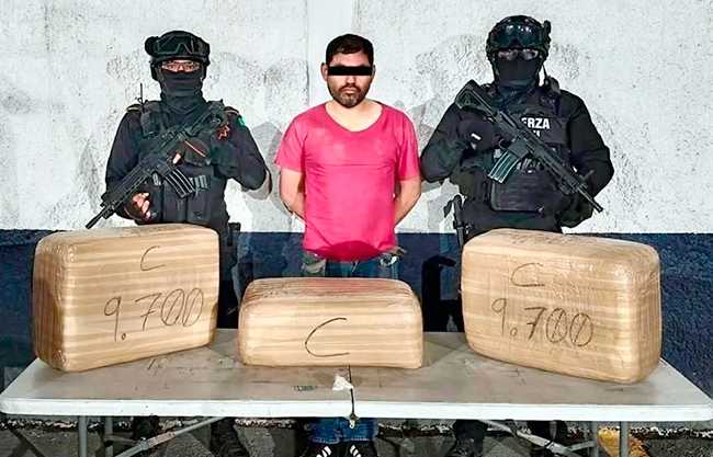 Transportaba hombre casi 30 kilos de mariguana en Nuevo León