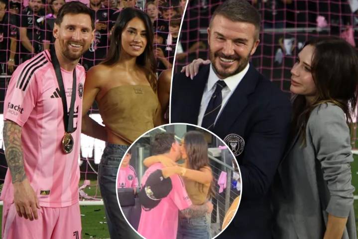 Lionel Messi, David Beckham celebrate Inter Miami's MLS Cup win with wives