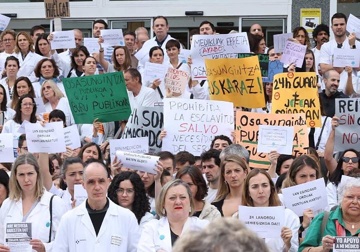 Los médicos vascos inician mañana cuatro días de huelga en hospitales y ambulatorios