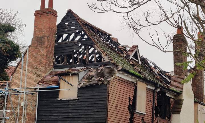 Fears burnt-out historic south London pub could collapse this winter