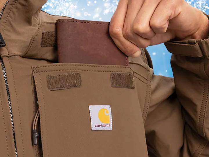 Carhartt has slashed prices on it rugged jackets ahead of Christmas