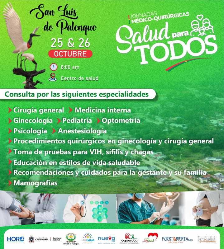Las jornadas de salud llegan a San Luis de Palenque
