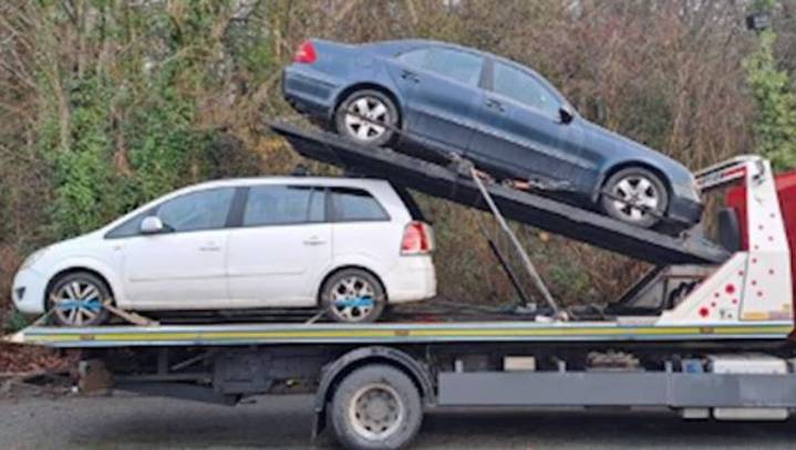 Two 'abandoned' cars seized by police in north Shropshire village car park