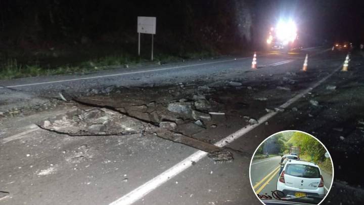 Alerta por activación de artefacto explosivo en la vía Medellín–Manizales: habilitan paso a un carril en el sector afectado