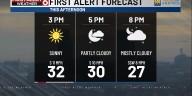 First Alert 6 Forecast - A chilly evening with colder weather later this week