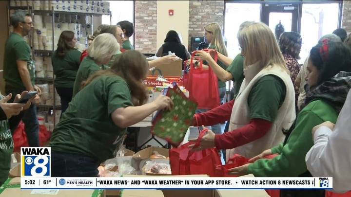 Volunteers pack bags for Montgomery's Meals on Wheels