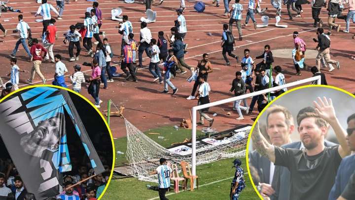 Arrancaron asientos y los lanzaron al césped: La visita de Lionel Messi a un estadio de India concluyó con serios disturbios