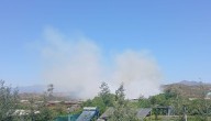 Equipos de emergencia combaten incendio forestal en el sector Los Laureles en Limache
