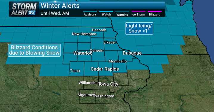 TRACKING: Near whiteout conditions tonight and Wednesday morning