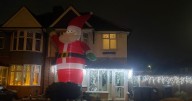 Give us a wave! Kingstanding family puts up 25 foot tall Santa outside house