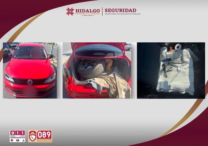 Aseguran en Pachuca a dos implicados en robo de autopartes