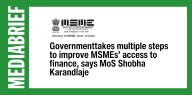 Govt takes multiple steps to improve MSMEs’ access to finance, says MoS Shobha Karandlaje