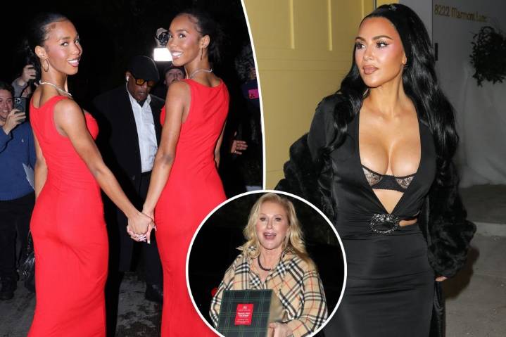 Sean 'Diddy' Combs' twin daughters attend star-studded Christmas party with Kim Kardashian, Kathy Hilton and more