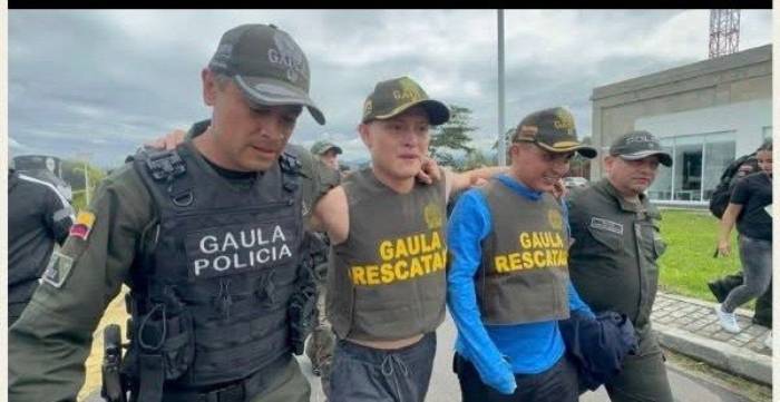 Miguel Ayala, y su mánager, Nicolás Pantoja, fueros rescatados