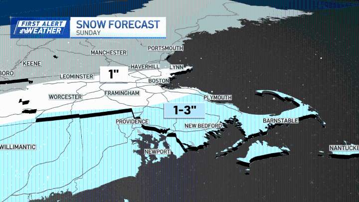 Sunday snow in the forecast. Here’s what to expect where you live