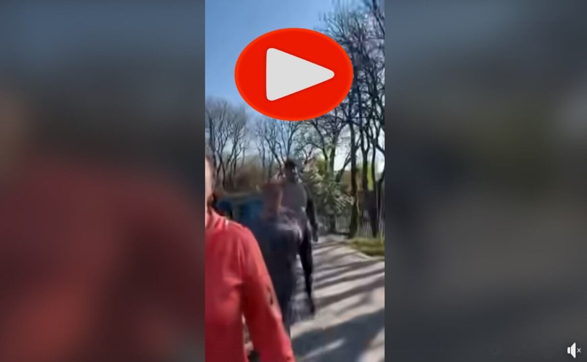 VIDEO: Señora que bailaba zumba agrede violentamente a skater, ambos querían hacer ejercicio