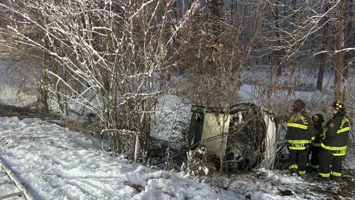 Bargersville firefighters extricate motorist after crash down embankment