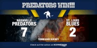 Predators Erupt for Seven Goals in Dominant Victory Over Blues